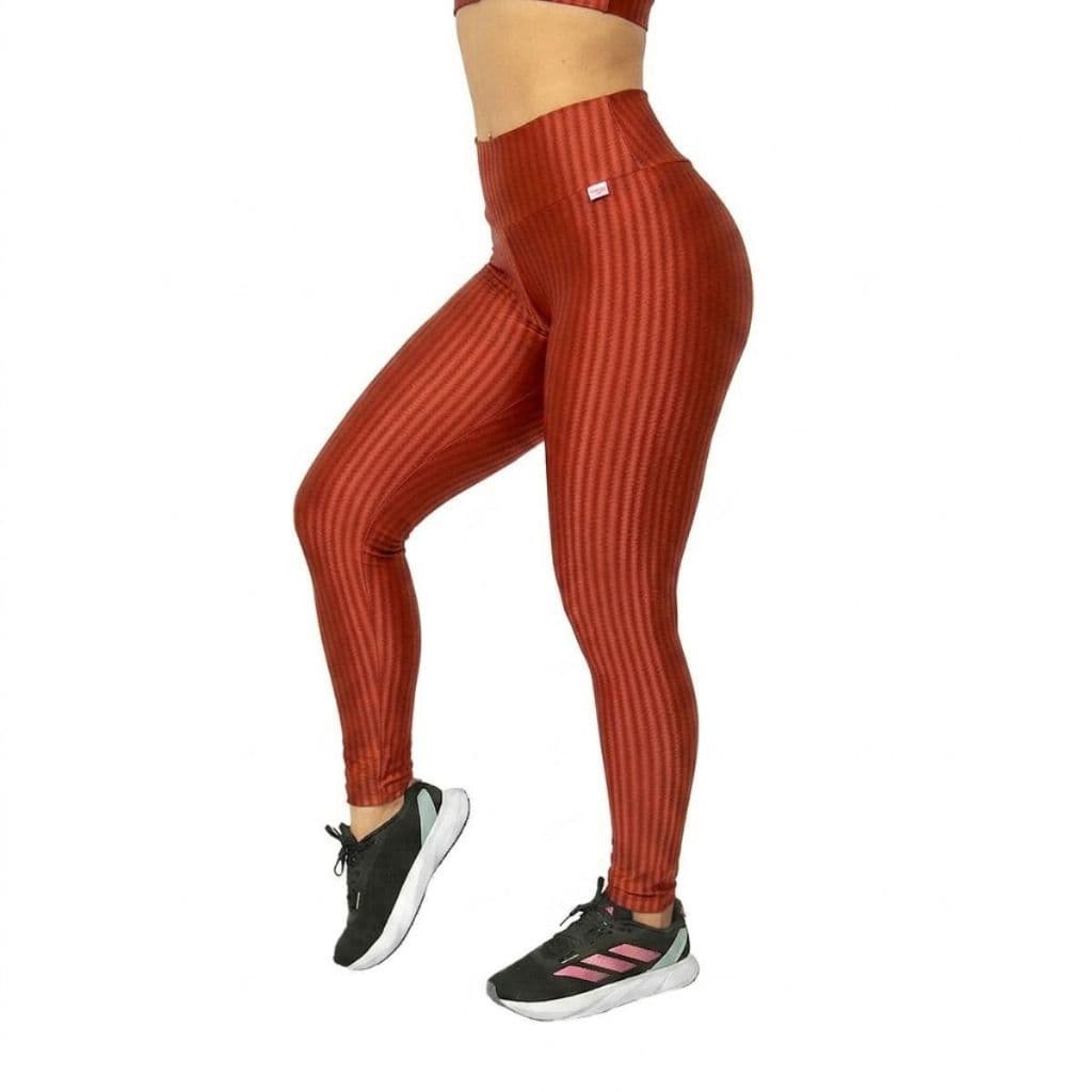 Calça Legging de Poliamida Academia Feminina Lisa Grossa Cintura Alta Fitness Zero Transparência