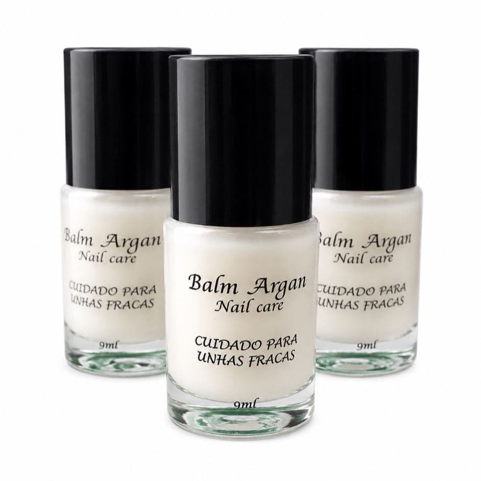 Base Balm Argan Nail Care 9ml Kit 3 c/ Unidades