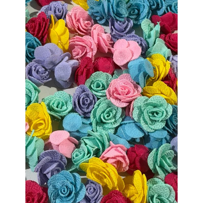 100/50Flor em Malha 3cm Apliques para faixinha de bebê Laços Infantil Tiaras Roupas Lembrancinhas Artesanato