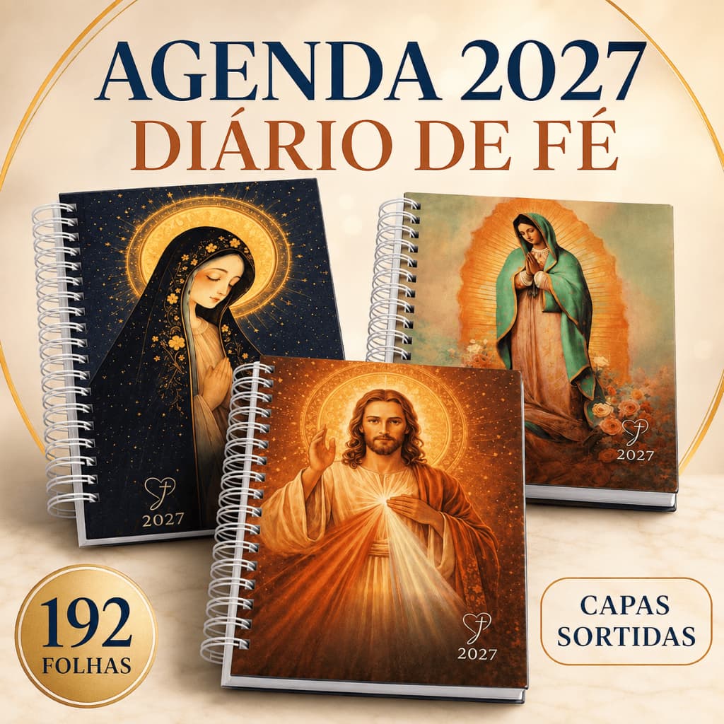 Agenda 2027 Diário de Fé Anual Espiral 192 Folhas para Organização e Reflexões
