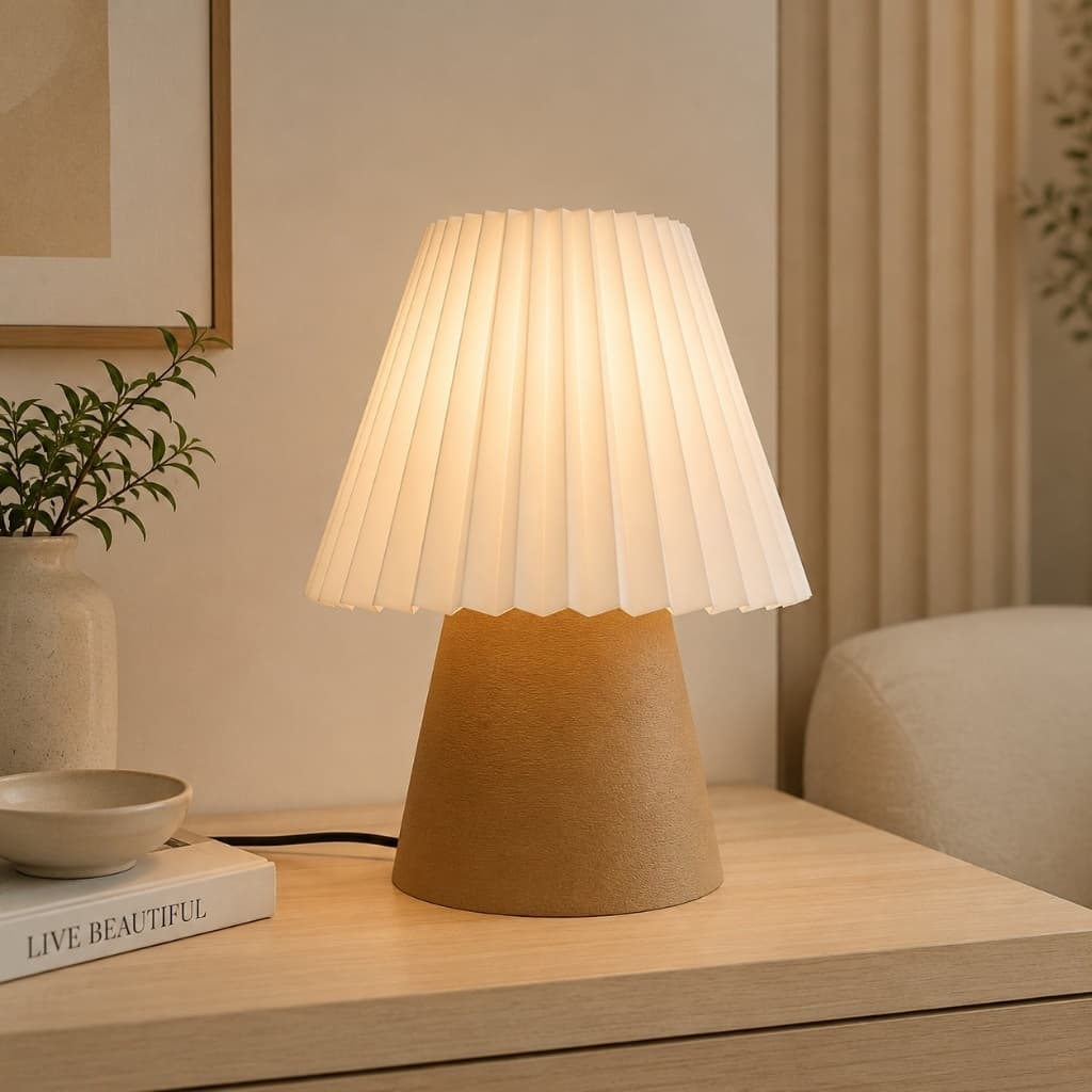 Abajur Cuenca Luminária de Mesa Moderna Decorativa LED Design Premium para Quarto Sala Cabeceira e Escritório