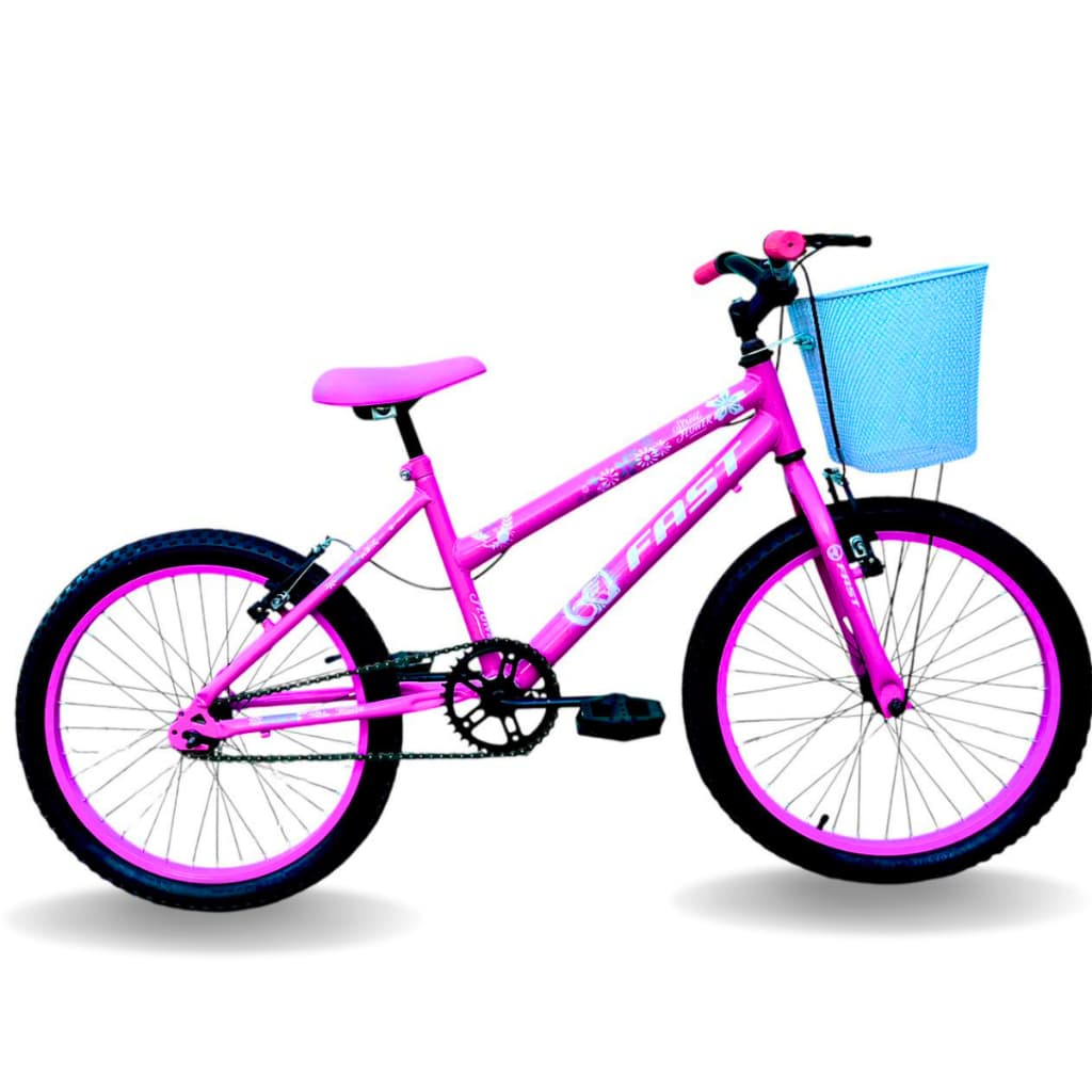 BICICLETA INFANTIL MENINA ARO 20 FAST STREET FLOWER INFANTIL
