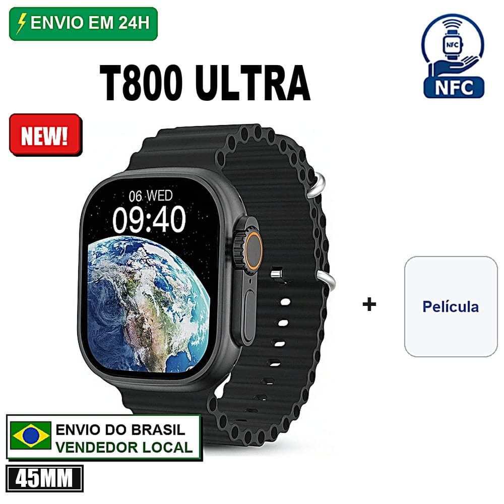 2026 T800 Ultra Recente Smartwatch Relógio Inteligente NFC Série 10 2.19Polegadas Sem Fio