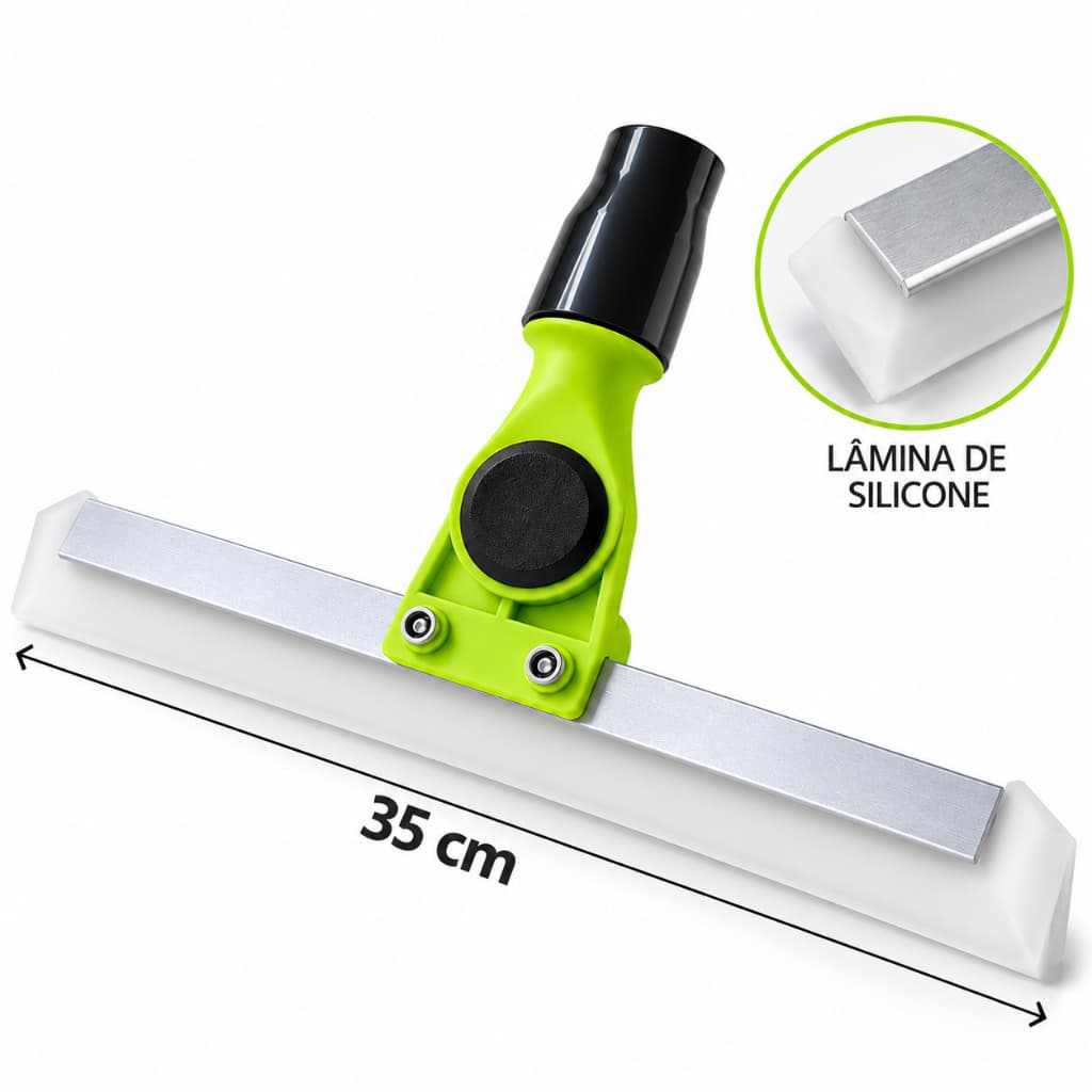 Rodo Mgico de Silicone Ákora Multiuso 35cm, puxa água e varre, rodo vassoura