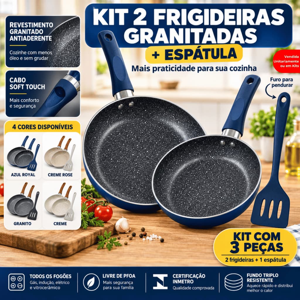 Frigideiras Ceramica Antiaderente Fogão Cooktop Indução Gás Elétrico Premium Profissional