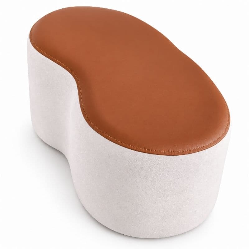 Puff Orgânico Moderno Decorativo Luxo Confortável para Sala e Quarto – 80x43x45cm
