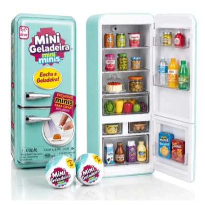 Mini Geladeira Mini brands Brinquedo Infantil Minis + 2 Cap Surpresa SUS
