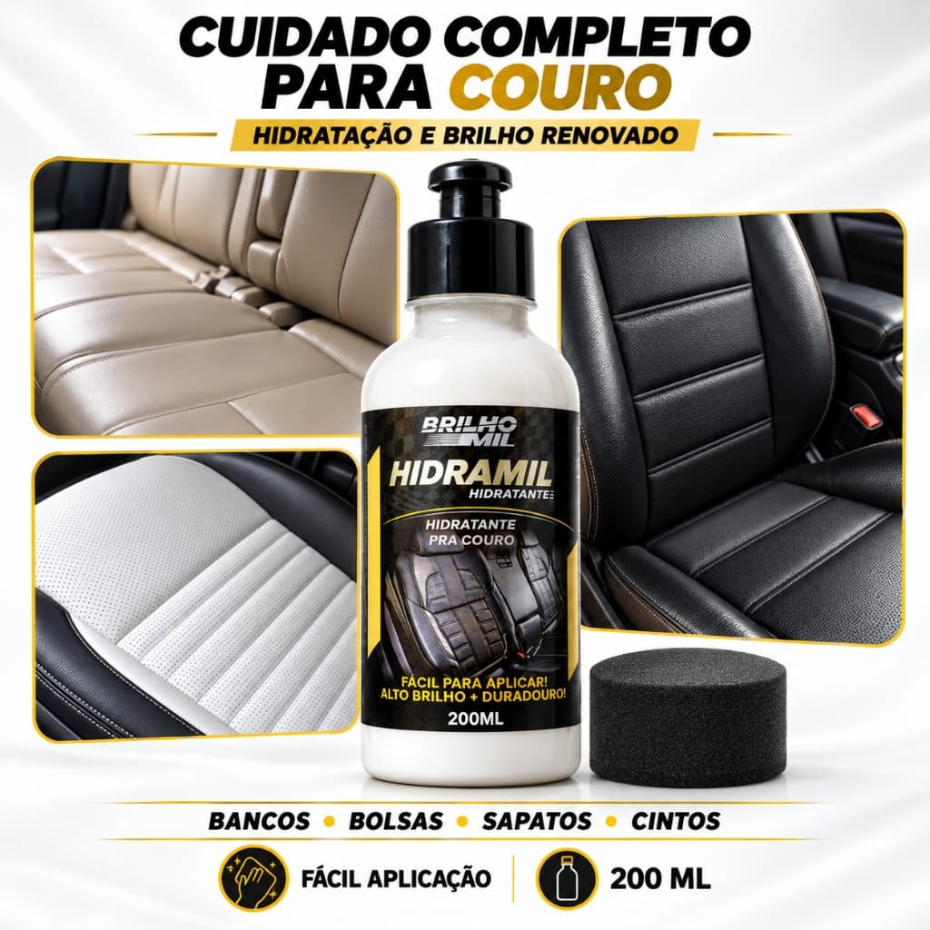 Hidratante De Couro Automotivo Banco De Carro Proteja e Hidrata