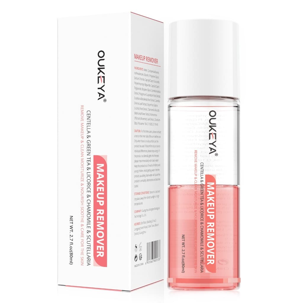 OUKEYA Demaquilante Bifásico Remove Maquiagem À Prova Dágua Olhos Lábios Rosto 80ml