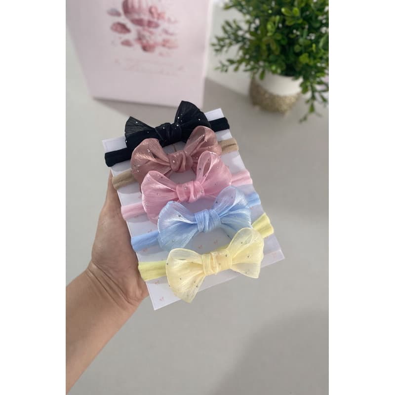 Faixa  Bebê Laço Organiza com Strass Luxo Delicado Infantil
