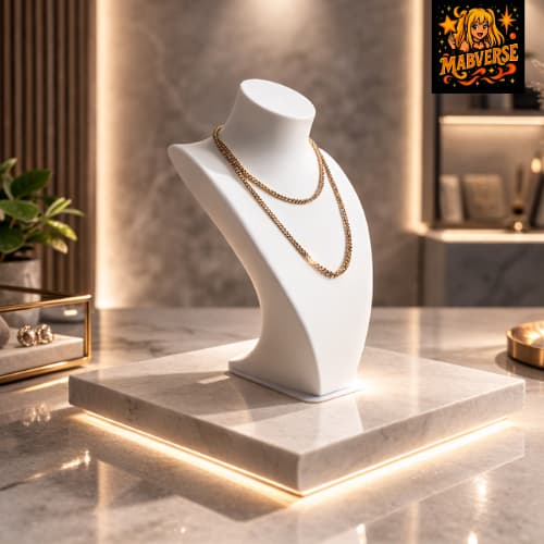 Busto para Exibição de Colar - Porta Joia Moderno e Elegante