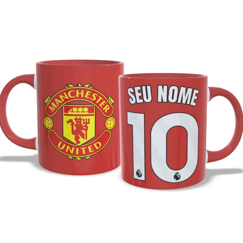 Caneca Manchester United - Personalizada Com o Nome