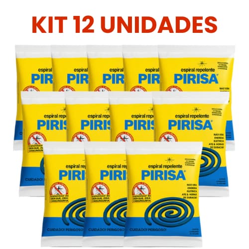 Kit Repelente Espiral Pirisa 120 Unidades
