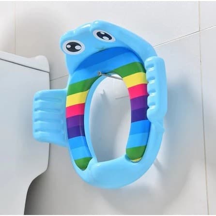 Assento Redutor para Vaso Sanitário Assento Infantil Treinamento Desfralde Bebê Almofadado Sapo