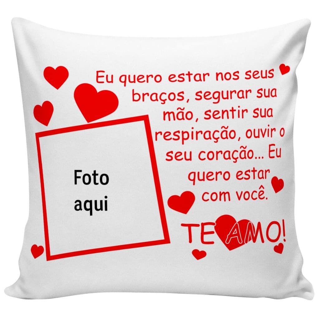 Almofada com Foto Personalizada de Casal Romântico Presente Personalizado namorados