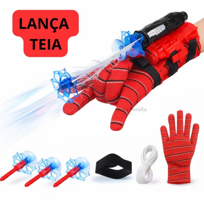 Luva Homem Aranha Lança Teia Spider Brinquedo Infantil