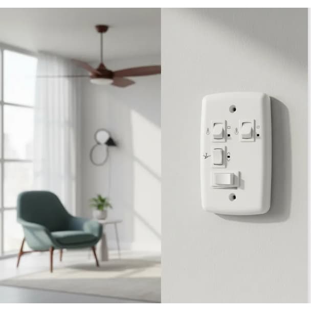 Controle Velocidade Ventilador Teto Capacitivo 127V 220V 2 LAMPADAS