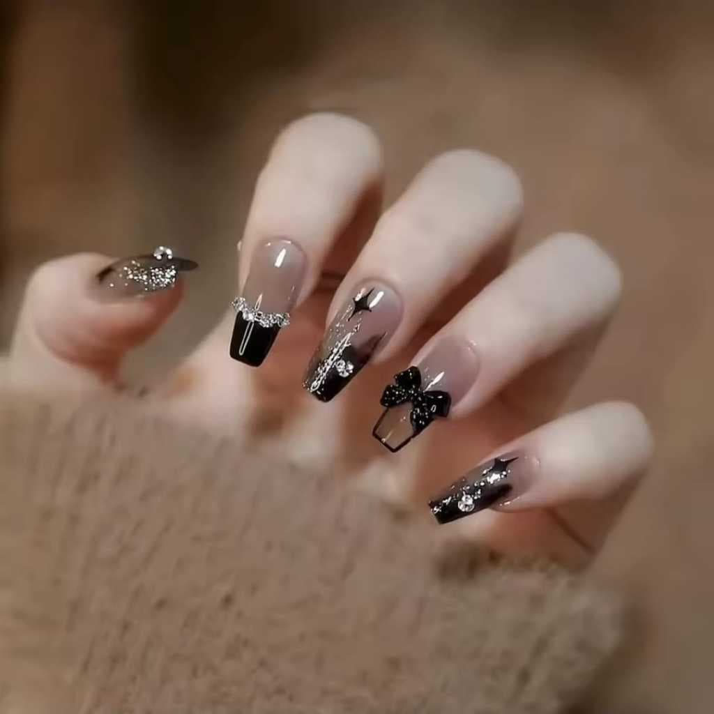 Kit Unhas Postiças Com 24 Peças Lindas Delicadas e Elegantes