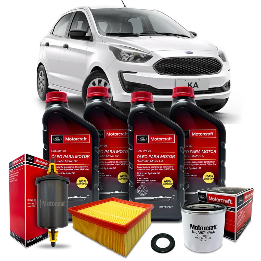 Kit Revisão Troca de Óleo Motorcraft 5w30 Ford Ka 1.0 1.5 2014 2015 2016 2017