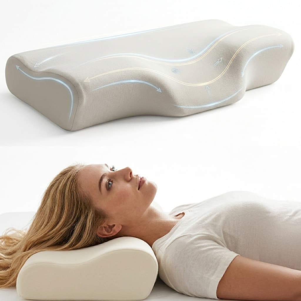 Travesseiro Cervical Ortopédico Nasa Sublime com Espuma Viscoelástica (Ergonômico e super macio)