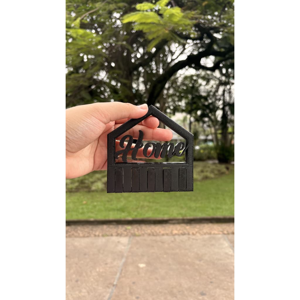 🔑 Porta Chaves de Parede "Home" - Organização e Estilo em 3D 🏠
