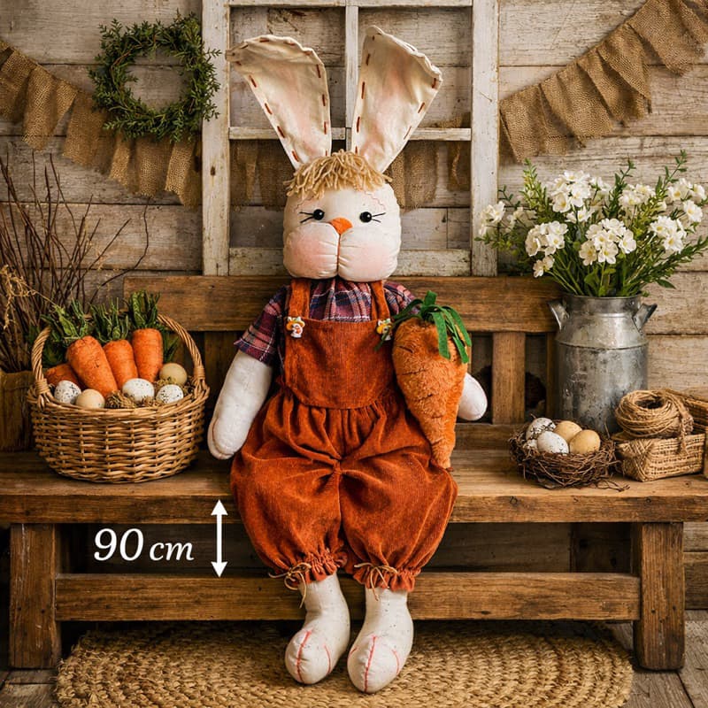 COELHO 90 CM DECORAÇÃO DE PÁSCOA ENFEITE DE PÁSCOA COELHINHO BUNNY EASTER
