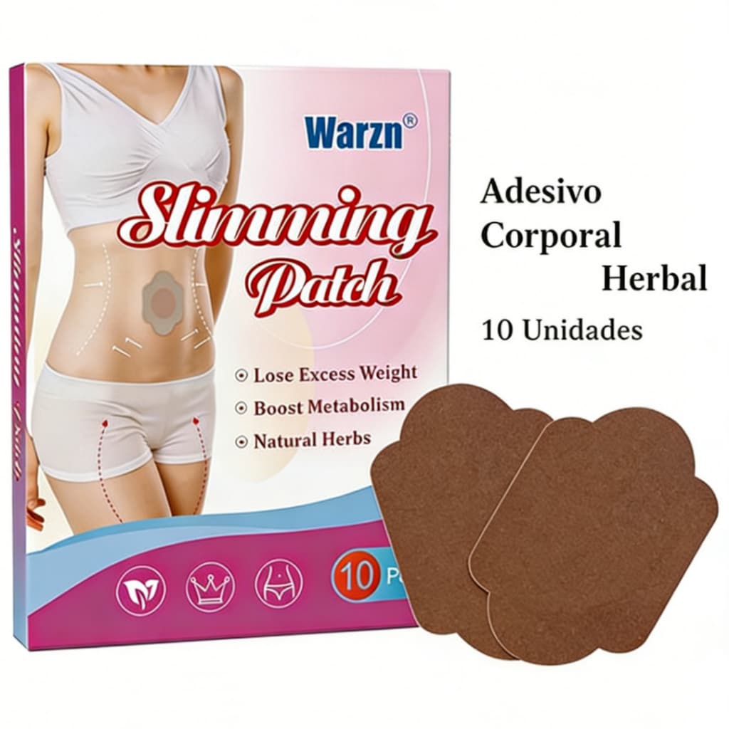 Adesivo Corporal para Rotina de Emagrecimento Aplicação no Umbigo com Ervas Naturais 10pcs Warzn