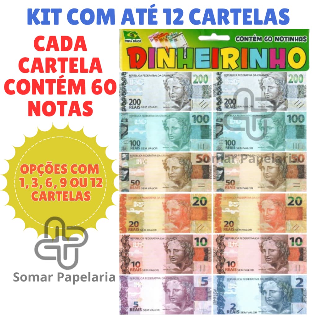 Jogo Dinheirinho - Educação Financeira - Brinquedo Pedagógico