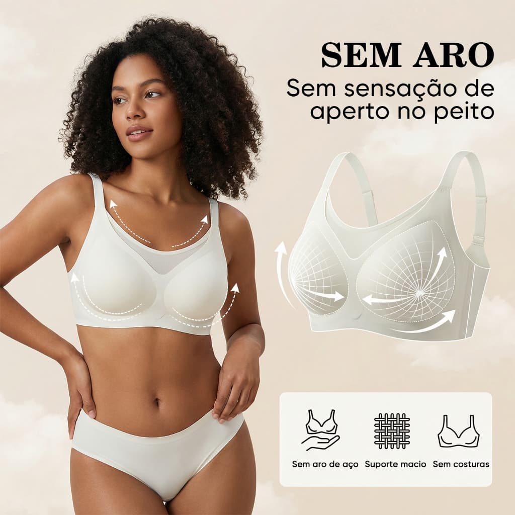 Sutiã Premium Bojo Removível Sem Costura Levantamento Alça Ajustável Macio Respirável