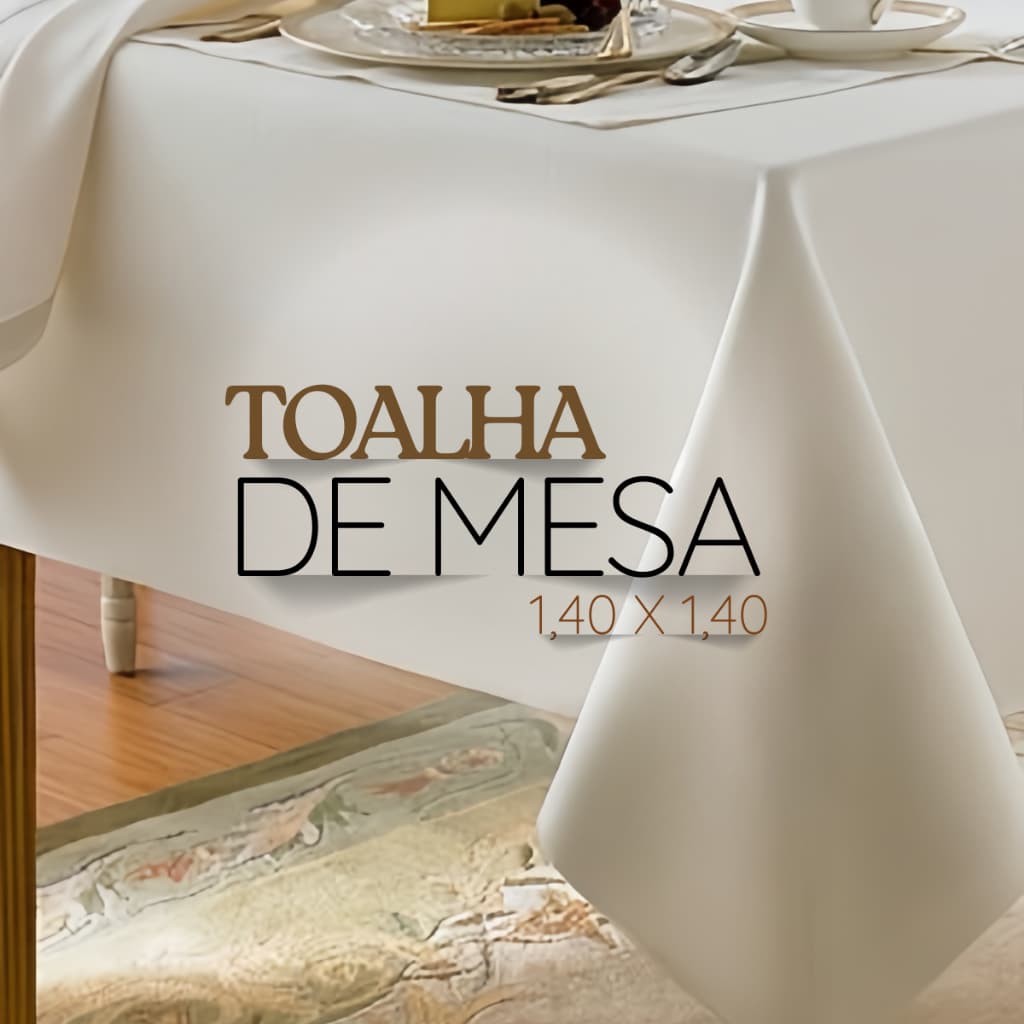 Toalha de Mesa Decorativa Elegante Oxford Grosso para Eventos - Resistente e Fácil de Limpar 1.40x1.40
