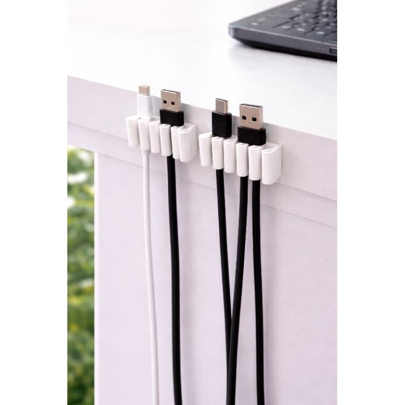 Organizador de Cabos Mesa – Suporte Porta Cabos USB, Carregador e Fone – Organizador de Fios