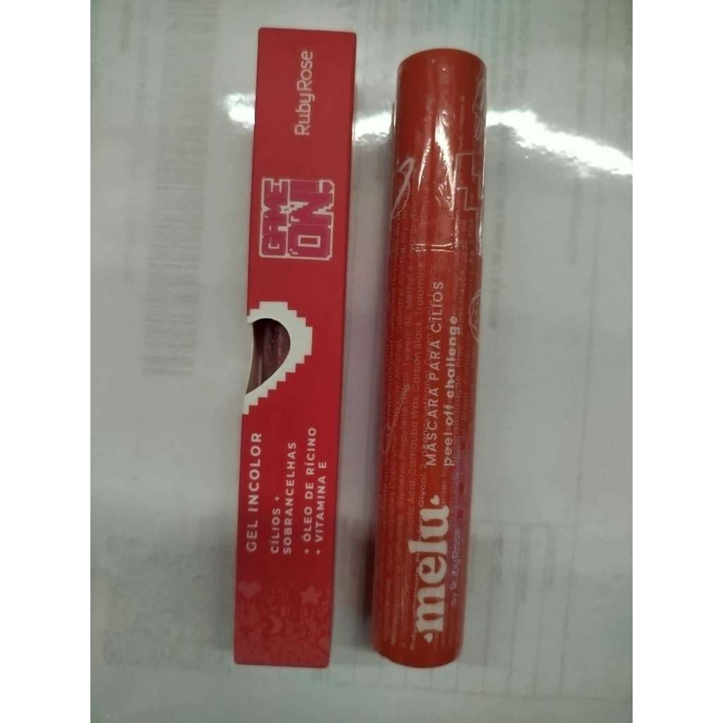 Ruby Rose mascara para cilios peel off + Ruby Rose gel incolor cilios+sobrancelhas