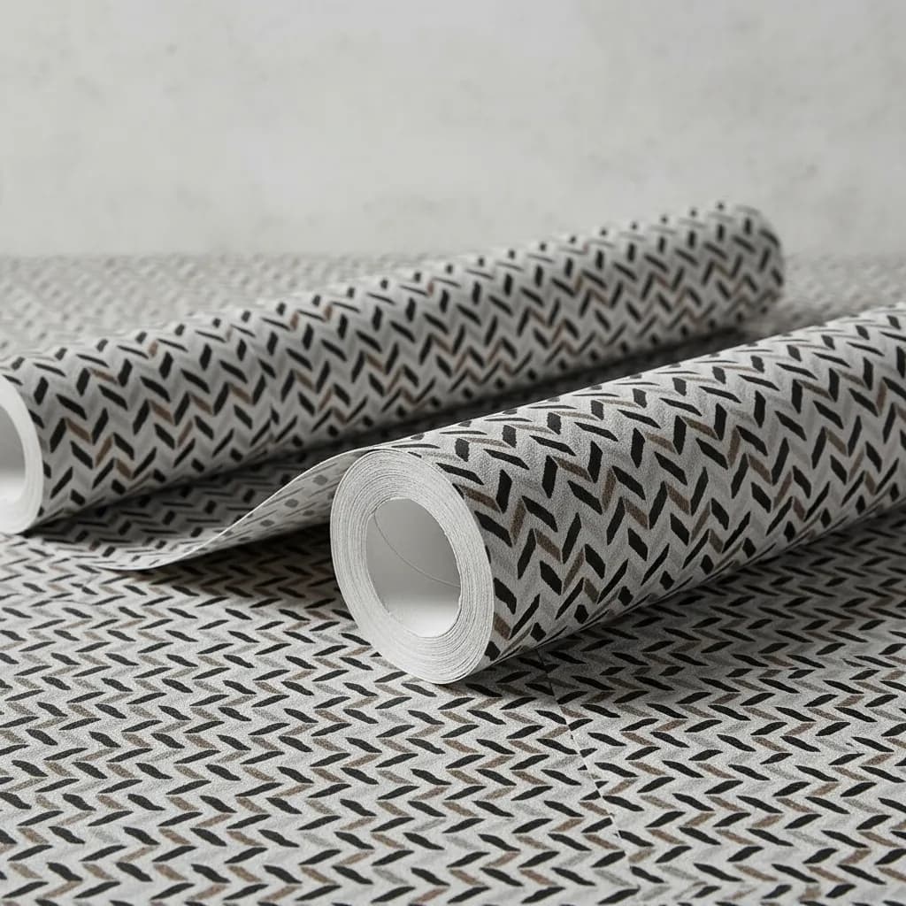 Papel Parede 5 M Adesivo Geométrico Lavável Textura PVC Estampa Zig Zag