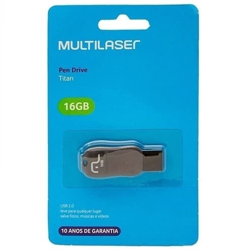 Pen Drive Multilaser Titan 8GB USB 2.0 - Compact Design, Wide Compatibility, 10-Year Warranty