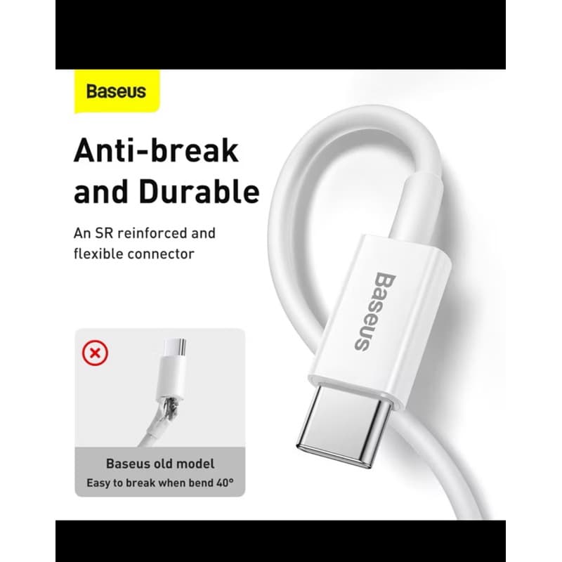 Cabo De Carga Rápida Baseus PD 20W Tipo C IP Compatível Para iPhone 14 13 12 Pro USB Max