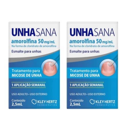 Kit Tratamento para Micose - Esmalte Unha Sana 2,5ml Kley Hertz | com 2 e 3 unidades.