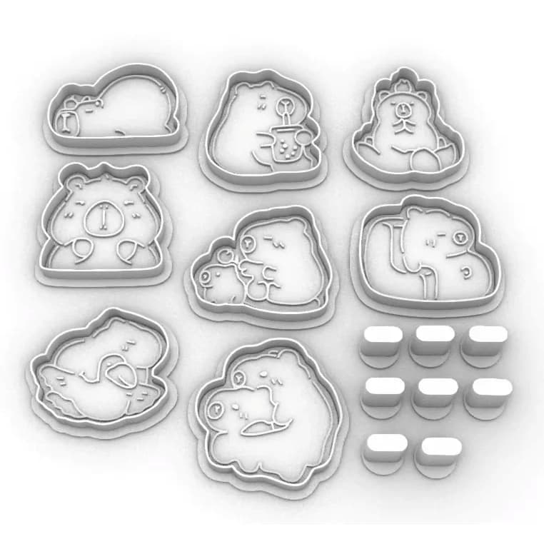 Kit Cortadores de Biscoito Capivara – Formas para Biscoitos e Massa