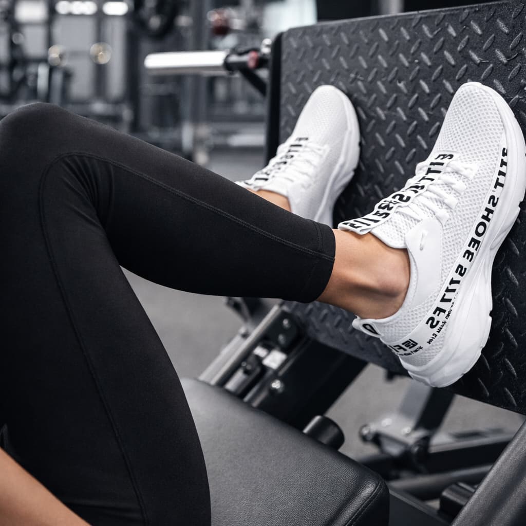 Tênis Esportivo Feminino Masculino Tênis Branco Academia Corrida Caminhada