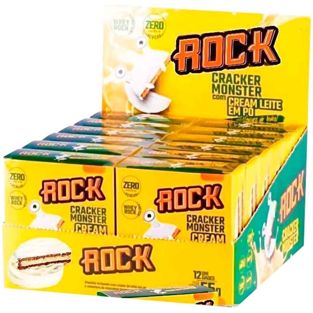Rock Cracker Monster Leite Pó 12 Unidade Alfajor Rock