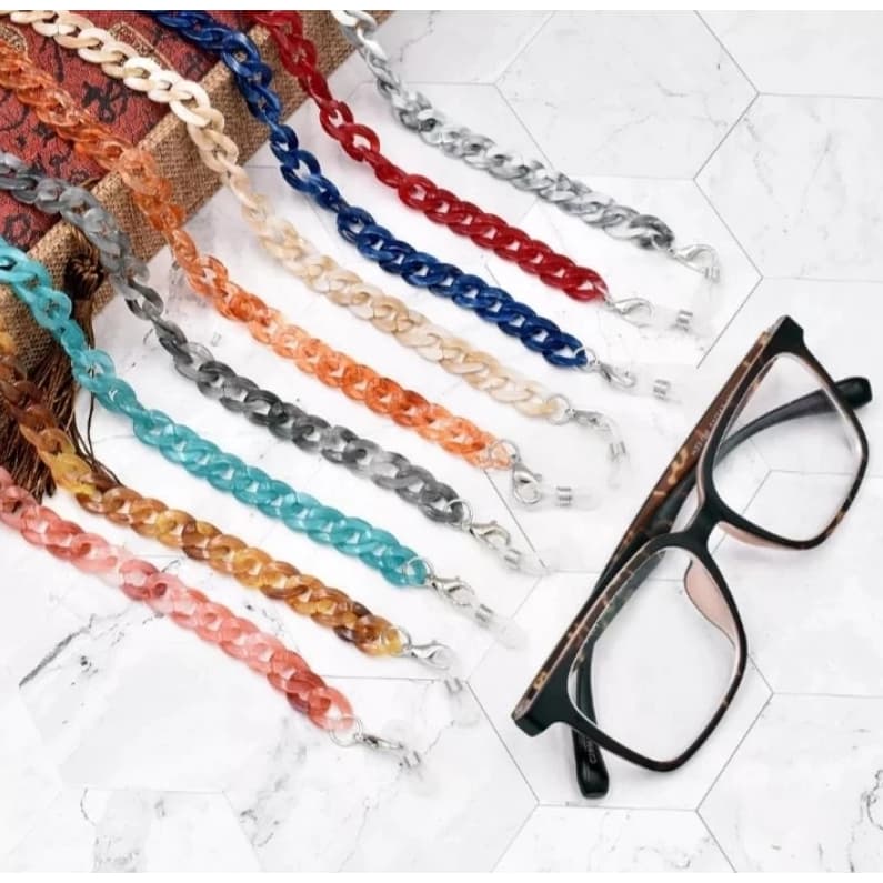 Óculos De Sol Corrente De Suporte De Resina Acrílica Cordão Fashion Eyewear