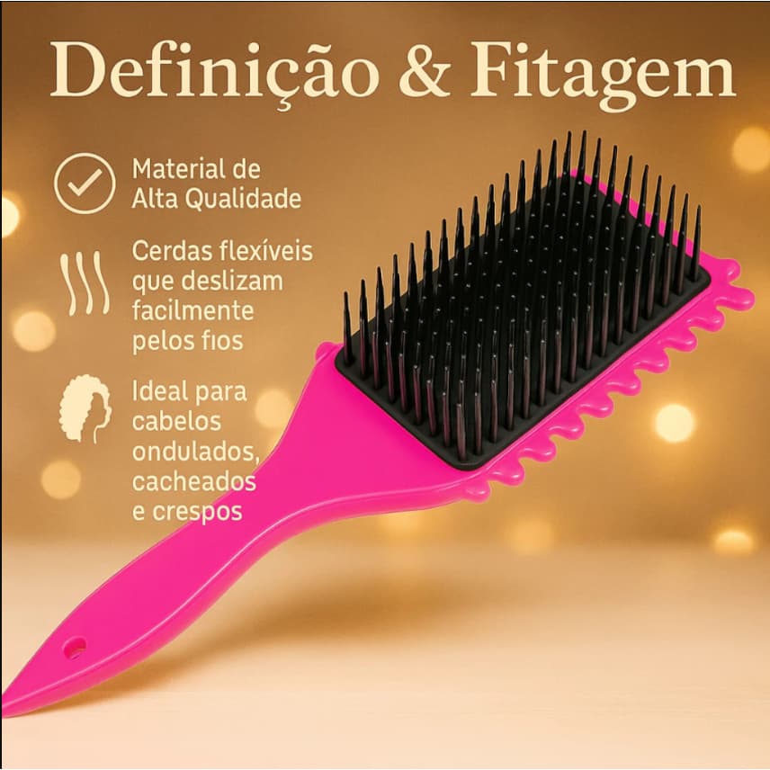 Escova finalizadora de Cachos e Crespo para boa finalização em poucos minuto cachos lindos sem frizz