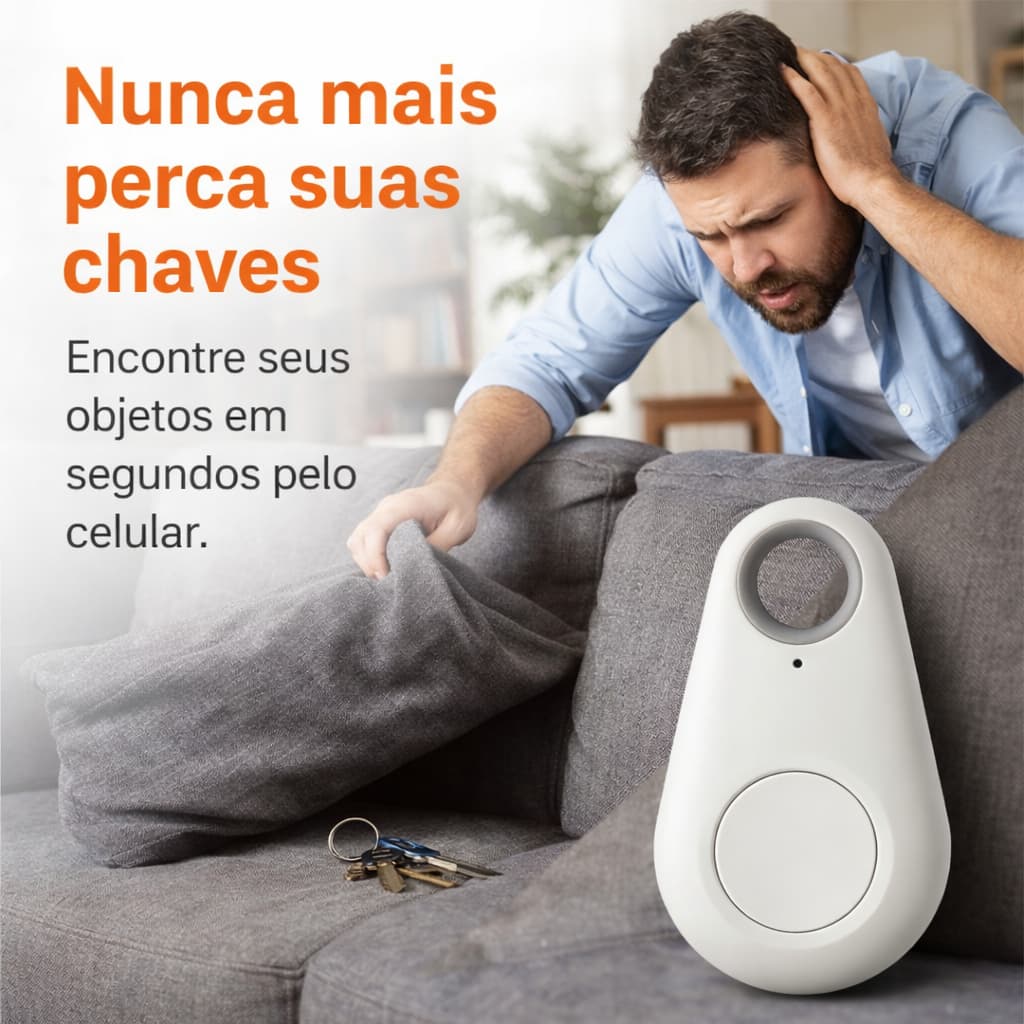 Chaveiro Rastreador Bluetooth Anti Perda Localizador de Chaves Bolsa Carteira Android iOS