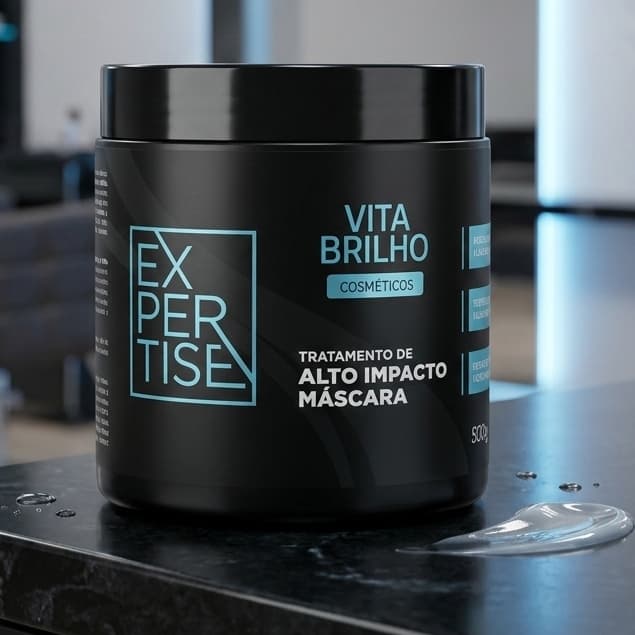 Máscara Profissional Alto Impacto 500g Vita Brilho Tratamento Capilar, Reparação e Brilho Intenso