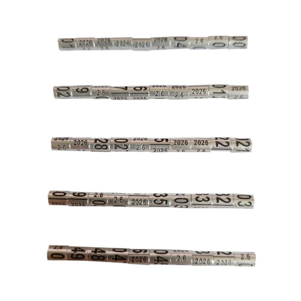 Anilhas De Marcação em Alumínio 2,6mm ABERTAS  para Curió Pacote com 10 Unidades.