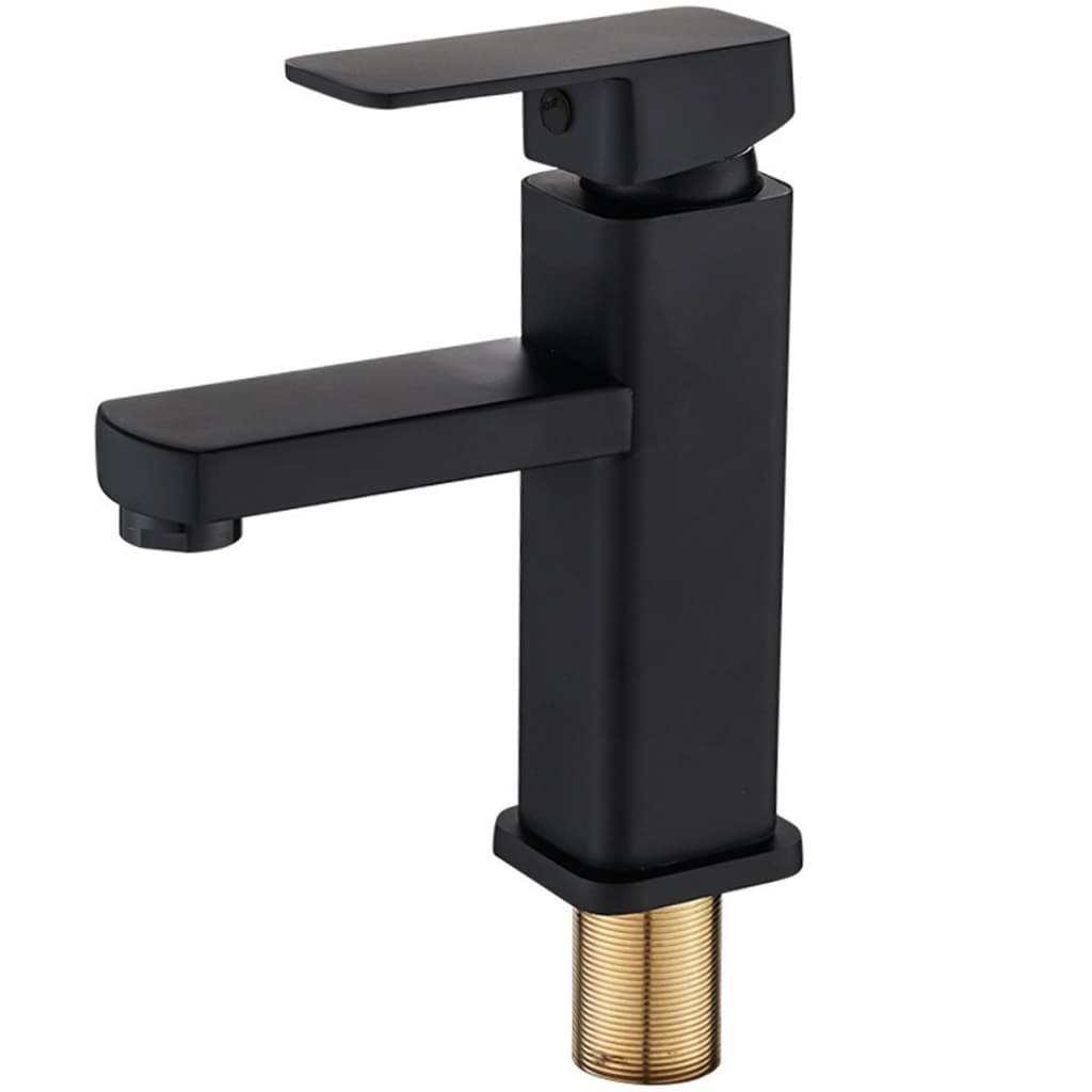 Torneira Para Pia de Banheiro Preto Fosco ABS Torneira de Lavabo de Banheiro Lavatório Somente Fria