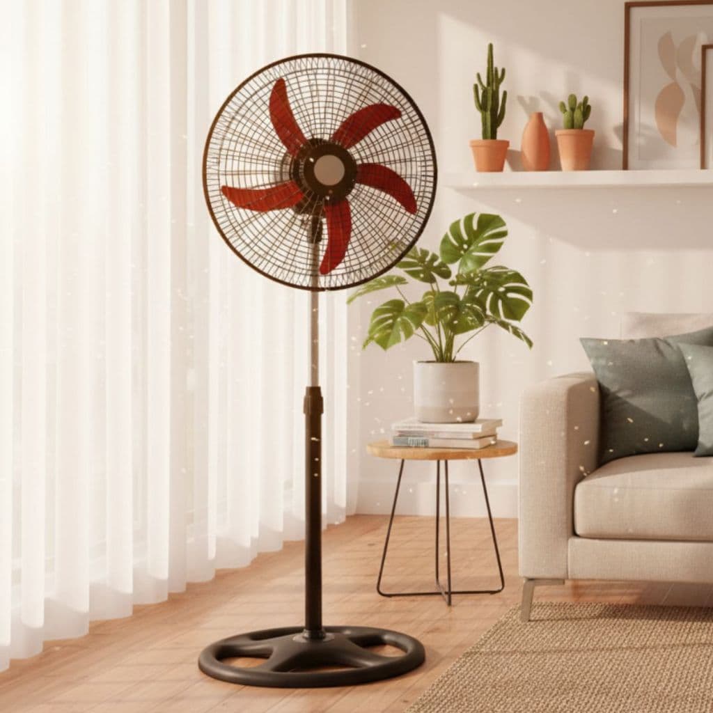 Ventilador Pedestal Coluna Potente Silencioso 220V ou 127V Três Velocidades Firme Altura Regulável
