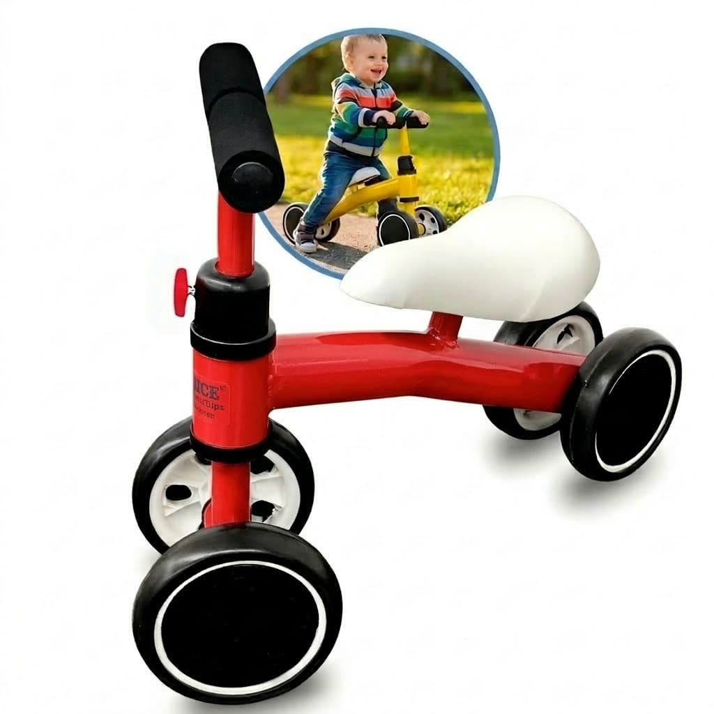 Mini quadriciclo infantil de Equilíbrio Andador 4 Rodas Sem Pedal Bicicleta Novidade Baby Bike Bebê