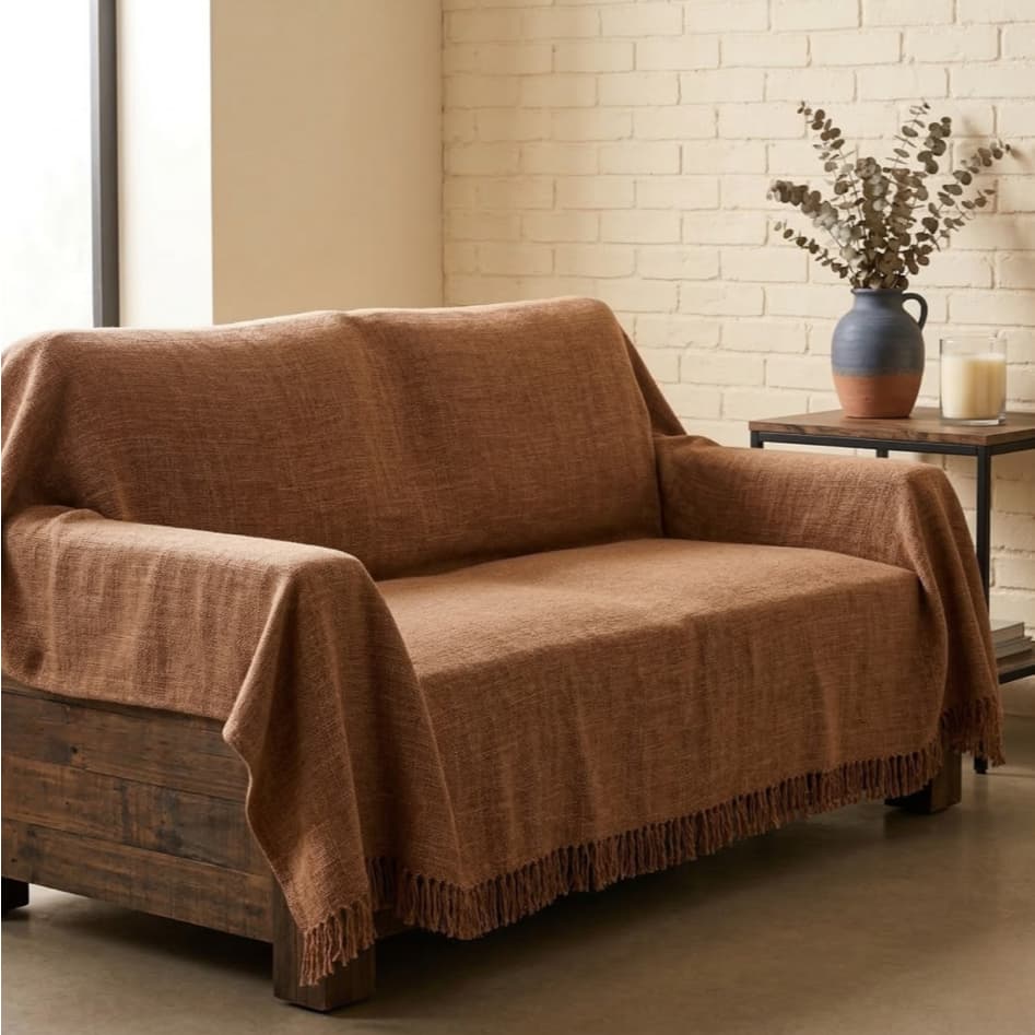 Colcha Multiuso 3,00x2,30m Extra Grande 100% Algodão Manta para Sofá Cama Super King