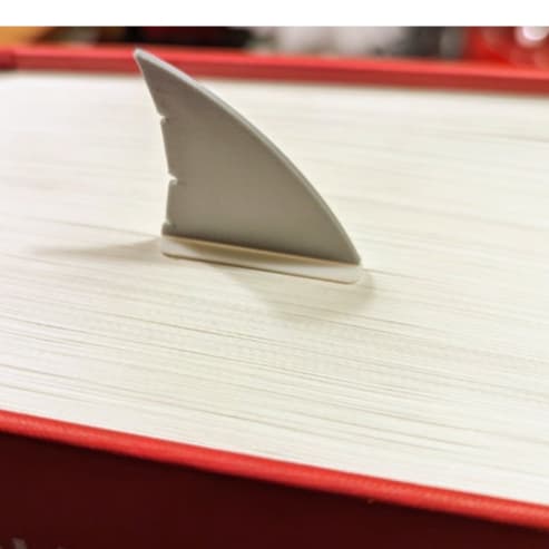 Marcador de página Tubarão Feito em 3D