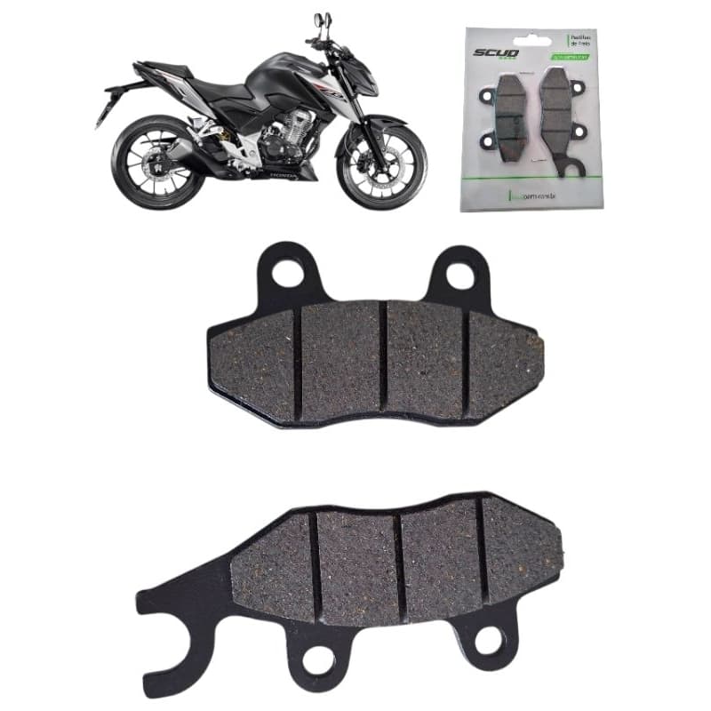 Pastilha Freio Twister Dianteira 2003 2004 2005 2006 2007 2008 Moto Honda Scud Semi Metálica Freio Dianteiro
